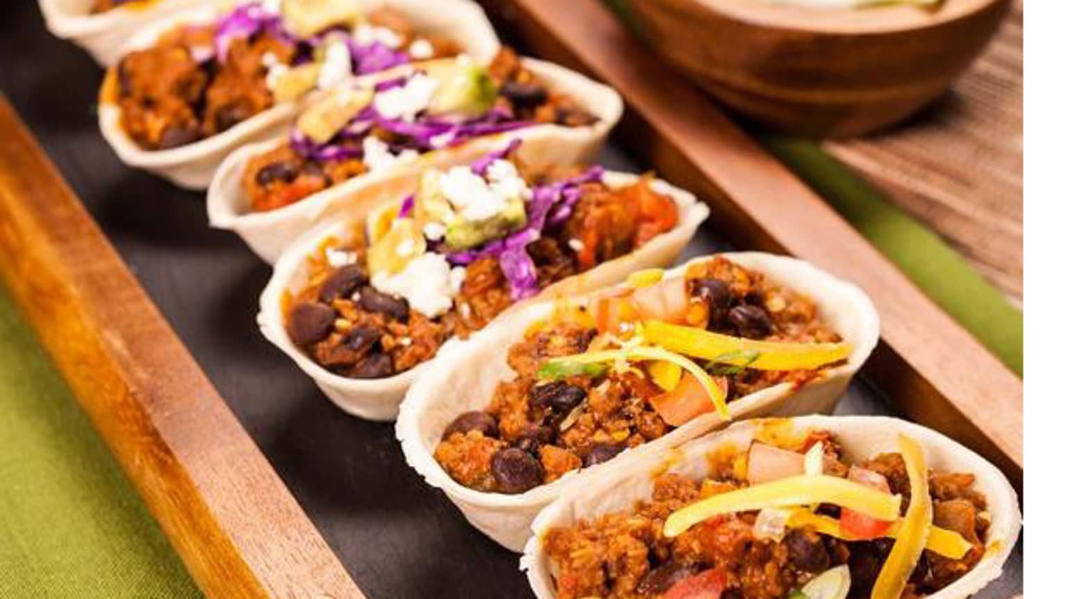 Mini-Tacos aus einer Pfanne